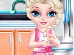 Baby Elsa Sushi Cooking