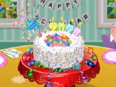 Baby Hazel New Year Confetti Cake