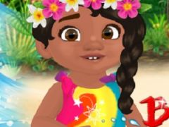 Baby Moana Gets Tidy