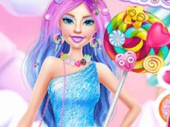 Barbie and Elsa in Candyland