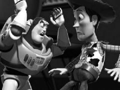 Buzz and Woody Black and White Puzzle