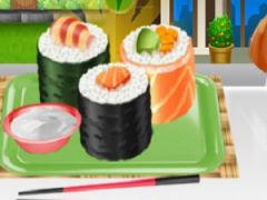 Delicious Sushi Cooking and Serving