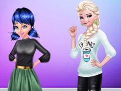 Elsa and Ladybug in College