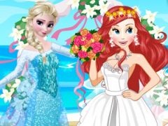 Elsa at Ariels Wedding