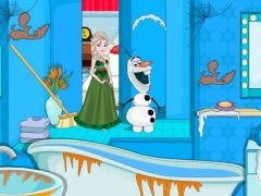 Elsa Winter Bathroom Cleaning