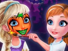 Frozen Sisters Halloween Face Art