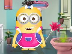 Minion Girl Fix the Bathroom