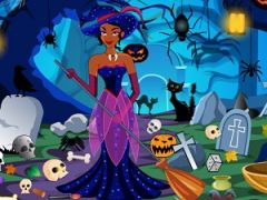 Princess Halloween Graveyard Cleaning