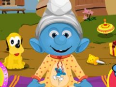 Smurfs Baby Bathing