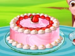 Strawberry Cake Baking